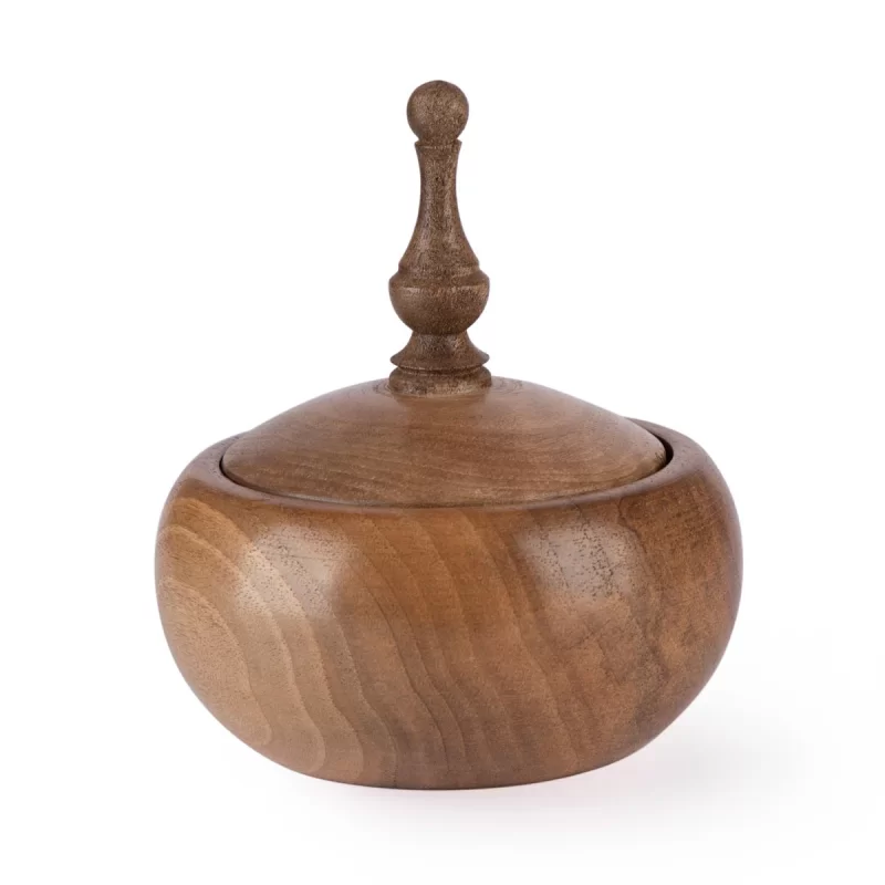 قندان چوبی طرح خمره ای