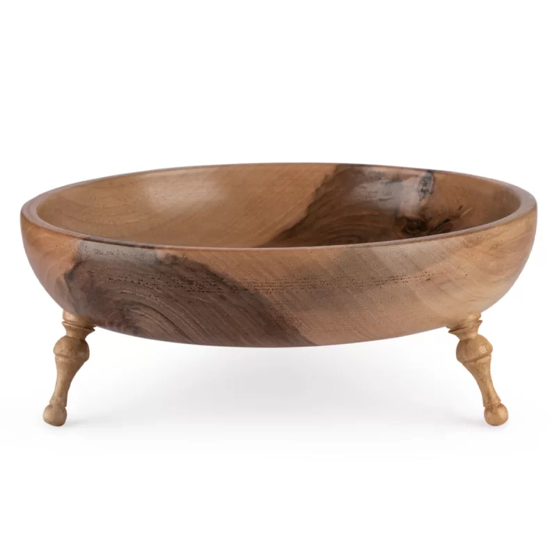 کاسه پذیرایی چوبی طرح پایه فشنگی سایز بزرگ