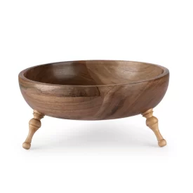 کاسه پذیرایی چوبی طرح پایه فشنگی سایز متوسط