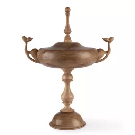 جام شکلات خوری دسته دار طرح چوب