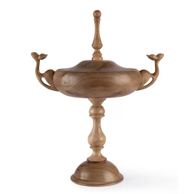 جام شکلات خوری دسته دار طرح چوب