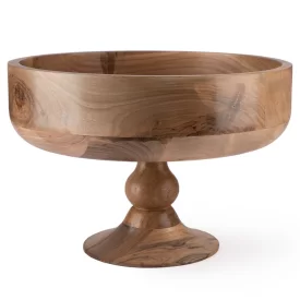 ظرف پذیرایی چوبی طرح لبه بلند پایه دار سایز بزرگ