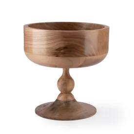 ظرف پذیرایی چوبی طرح لبه بلند پایه دار سایز کوچک