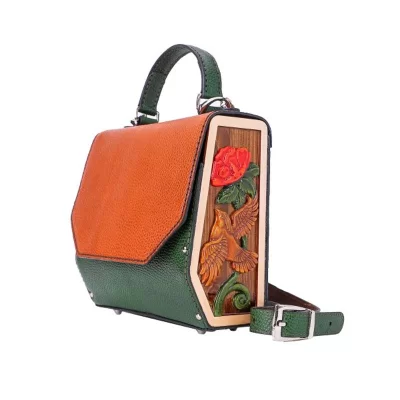 کیف زنانه چرمی طرح مرغ آمین
