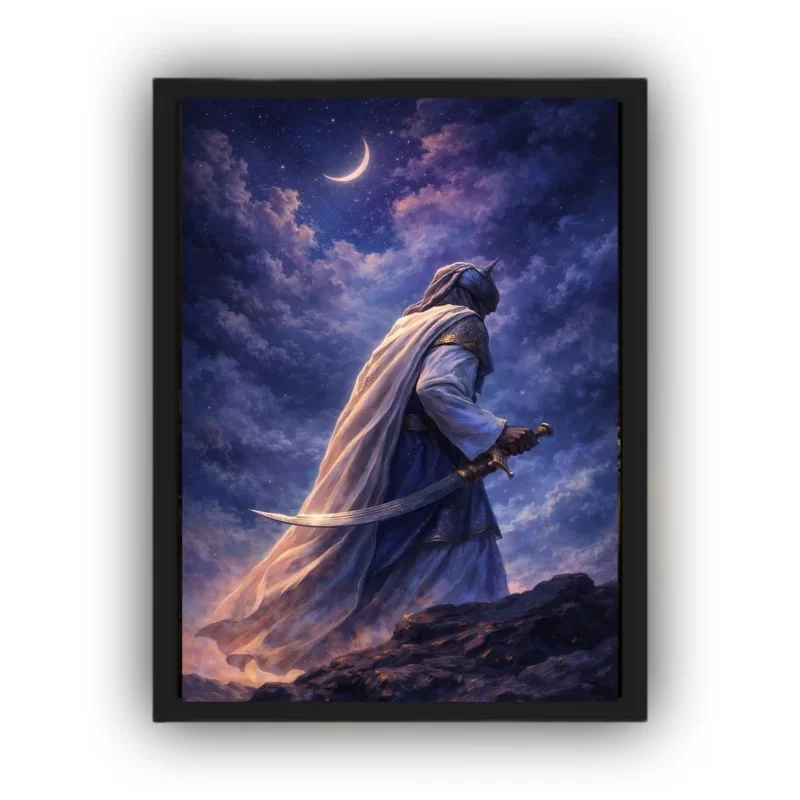 تابلو نوری (بک لایت) طرح خورشید و ماه