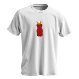 تیشرت سفید مردانه طرح سس خرسی