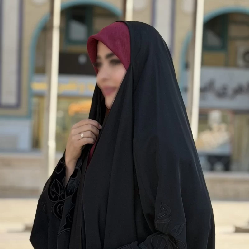 چادر مشکی عربی گلدوزی تریزا کره مدل هلما