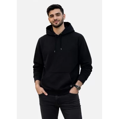 هودی مردانه سه‌ نخ کلاسیک مشکی