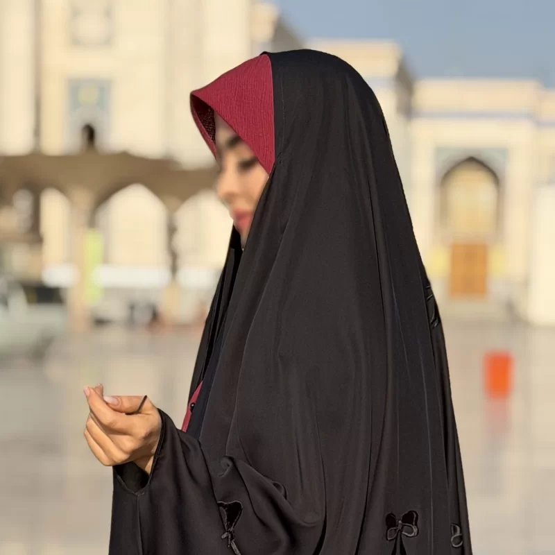 چادر مشکی عربی گلدوزی تریزا کره مدل پاپیون پخش