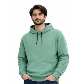 هودی مردانه سه‌ نخ کلاسیک سبز سدری روشن