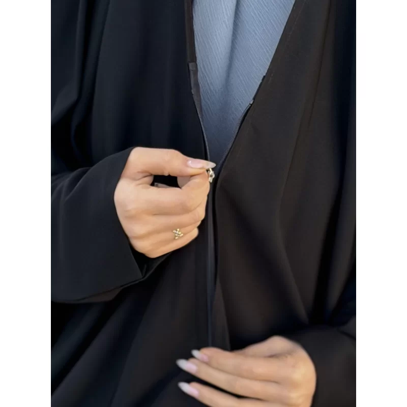چادر مشکی عربی ساده کرپ پورشه مدل بحرینی