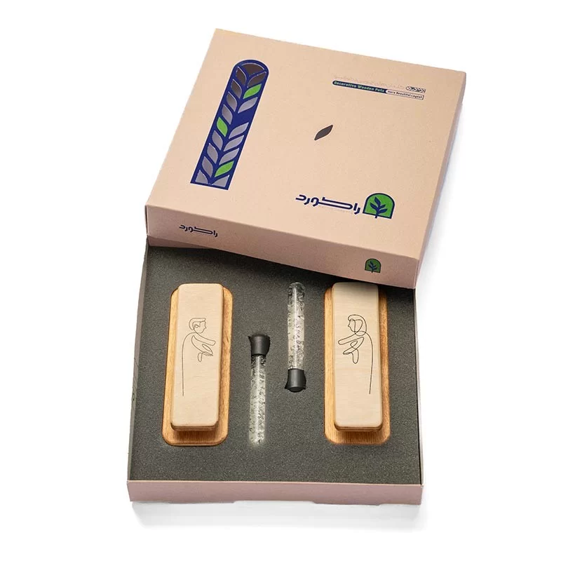 آویز حوله دوتایی طرح آغوش