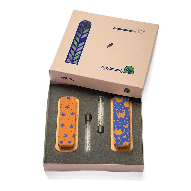 آویز حوله دوتایی طرح میو میو