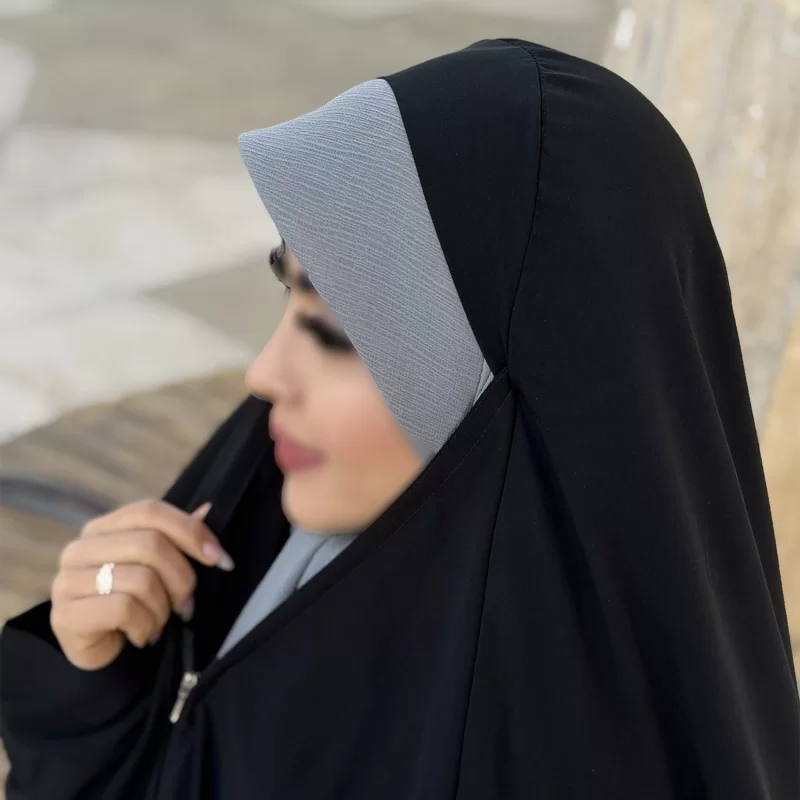 چادر مشکی عربی ساده کرپ پورشه مدل بحرینی