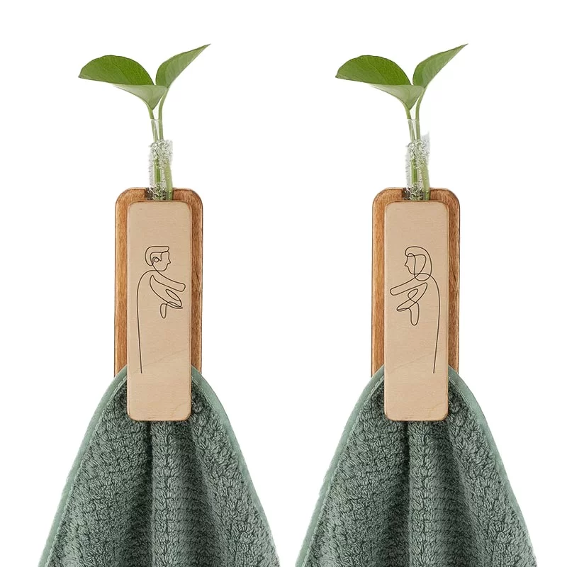 آویز حوله دوتایی طرح آغوش