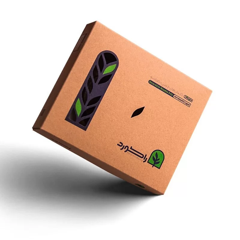 گلدان چوبی دکوراتیو مدل P-124A طرح آجر رنگی