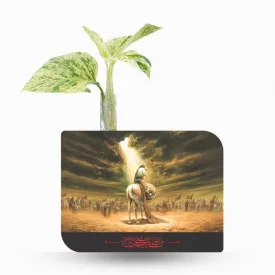 گلدان چوبی دکوراتیو مدل P-137E طرح لالایی