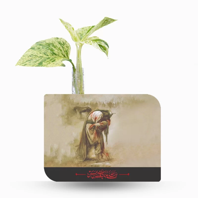 گلدان چوبی دکوراتیو مدل P-137D طرح احلی من العسل