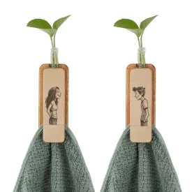 آویز حوله دوتایی طرح همدم