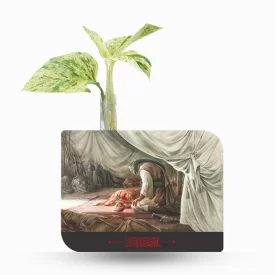 گلدان چوبی دکوراتیو مدل P-137F طرح باغ خزان