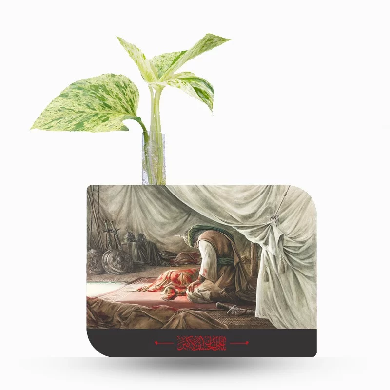 گلدان چوبی دکوراتیو مدل P-137F طرح باغ خزان