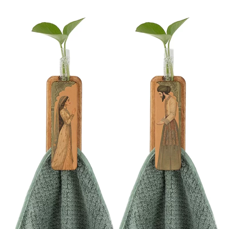 آویز حوله دوتایی طرح جانا