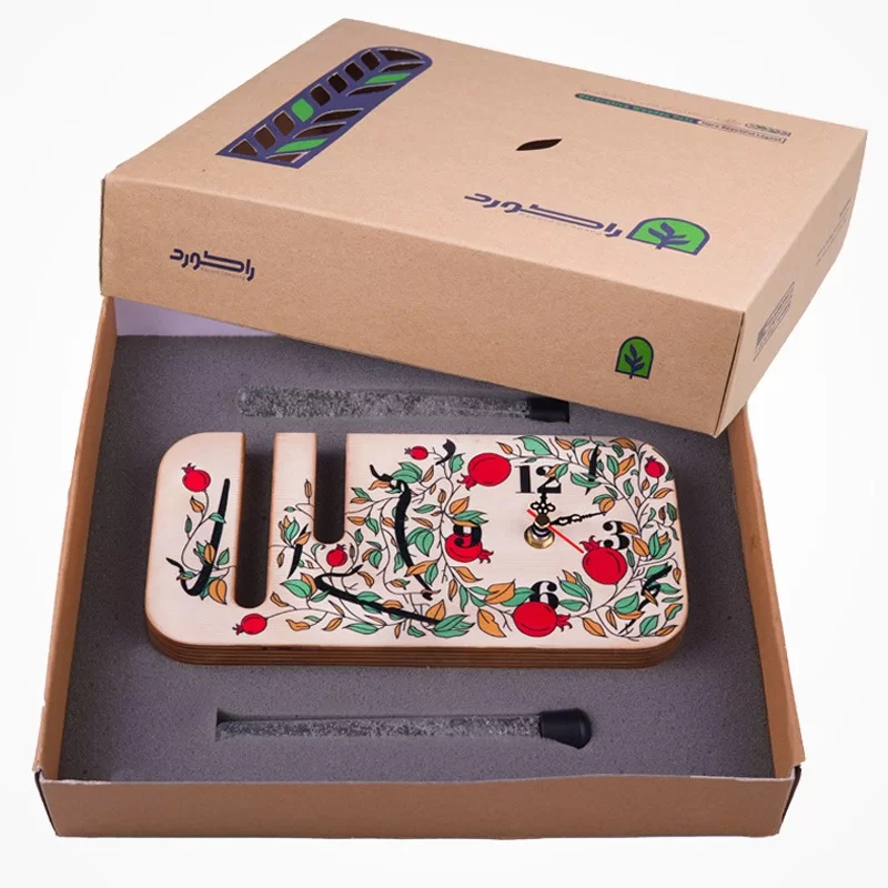 گلدان چوبی دکوراتیو مدل P-124Y طرح یلدا