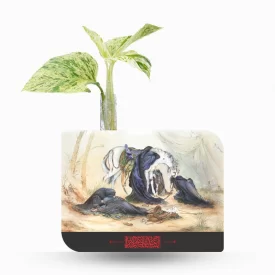 گلدان چوبی دکوراتیو مدل P-137H طرح نینوا