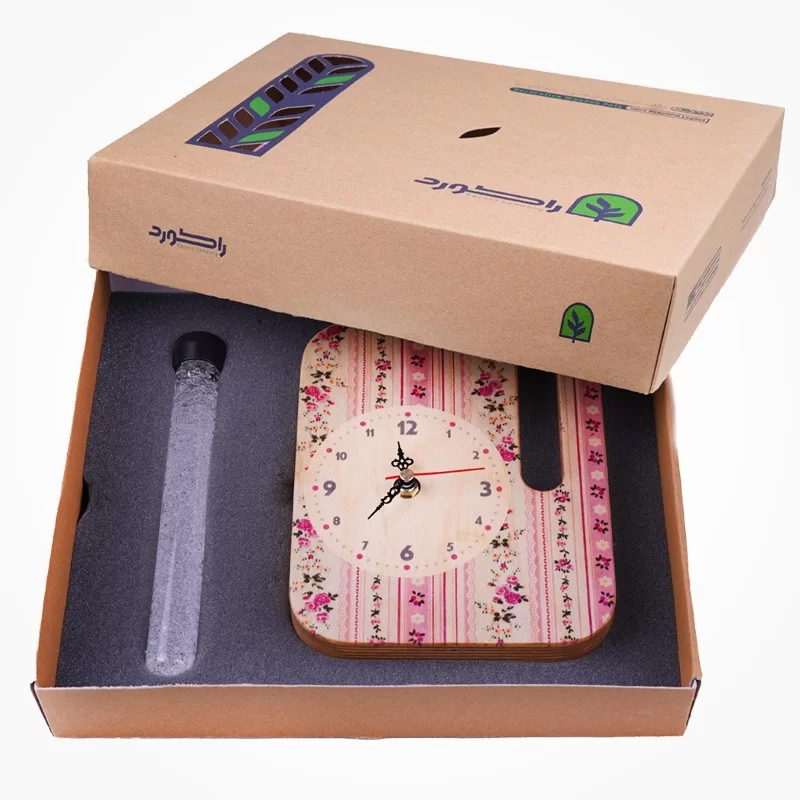 گلدان چوبی دکوراتیو مدل P-125D طرح شکوفه