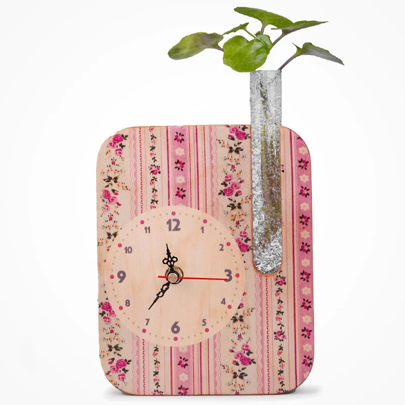 گلدان چوبی دکوراتیو مدل P-125D طرح شکوفه