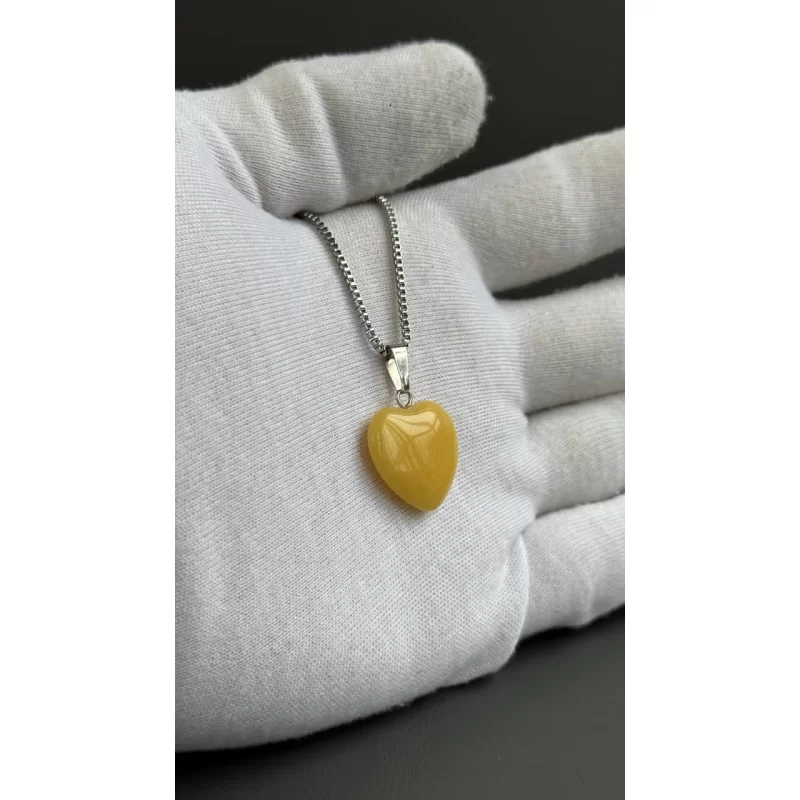 مدال زنجیردار زنانه مدل عقیق زرد شرف الشمس کد 196