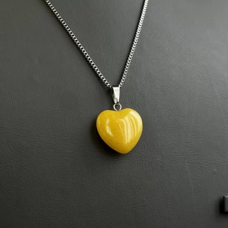 مدال زنجیردار زنانه مدل عقیق زرد شرف الشمس کد 196