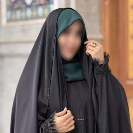 چادر مشکی عربی جواهر دوزی تریزا کره مدل گیپور