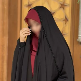 چادر مشکی عربی جواهر دوزی تریزا کره مدل مهتاب 
