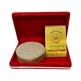 مهر تربت سرداب حرم امام حسین (ع) مخلوط با آب سرداب حرم حضرت عباس (ع)