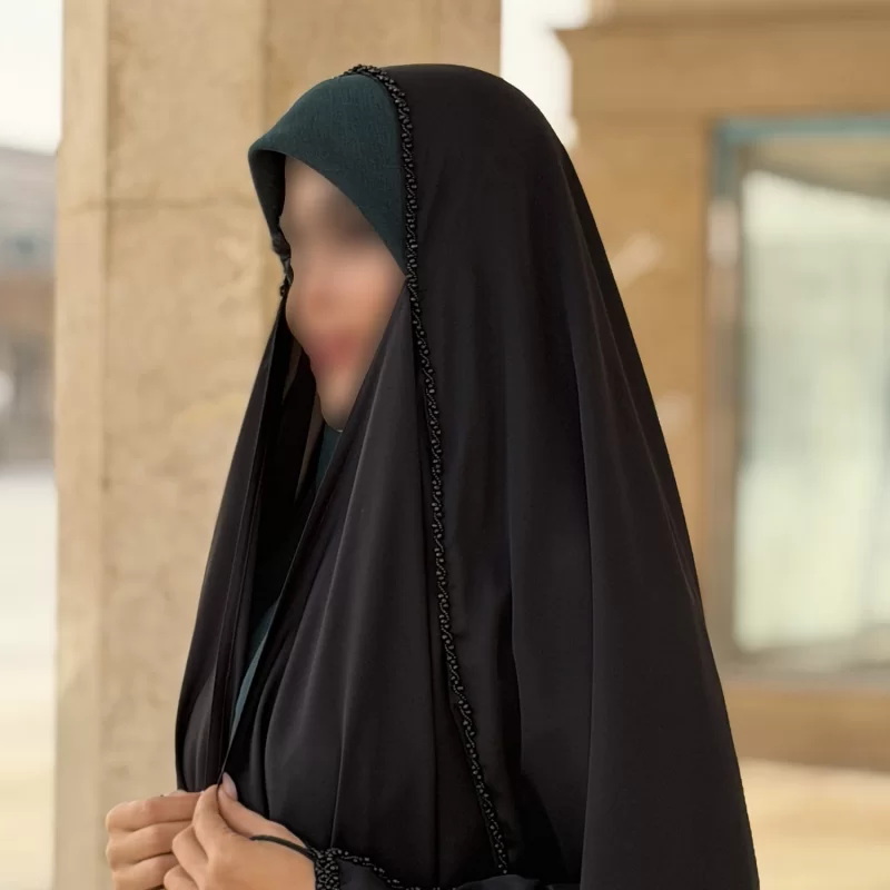 چادر مشکی عربی جواهر دوزی تریزا کره مدل ترنم