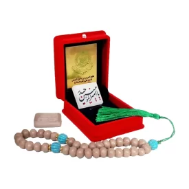 قطعه سنگ حرم امام علی (ع) همراه هدیه تسبیح و مهر کربلا