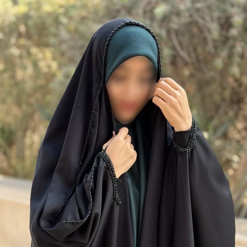 چادر مشکی عربی جواهر دوزی تریزا کره مدل بهار