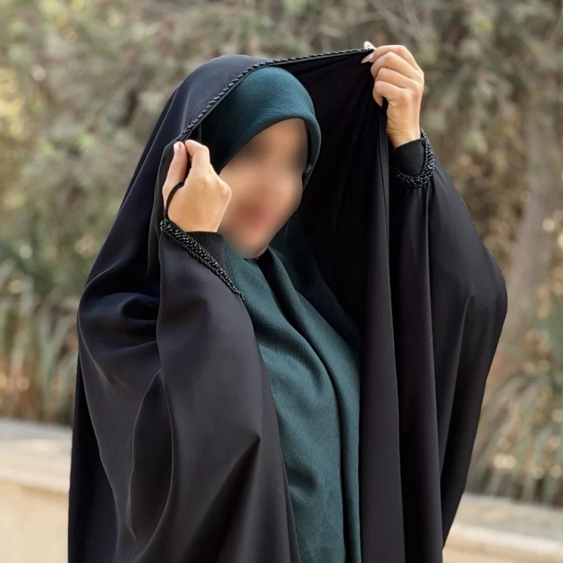 چادر مشکی عربی جواهر دوزی تریزا کره مدل بهار