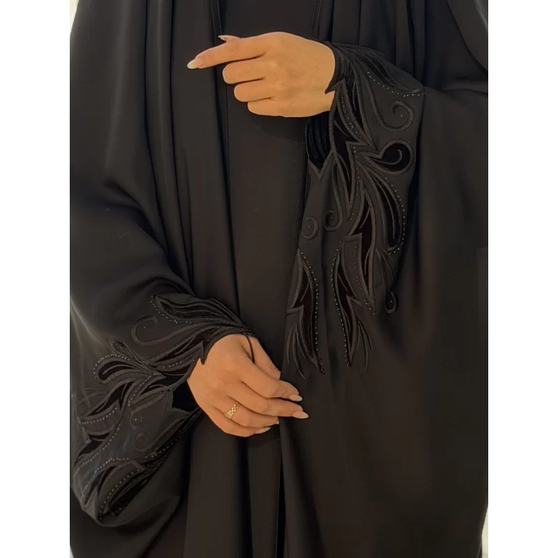 چادر مشکی عربی گلدوزی تریزا کره مدل حنا