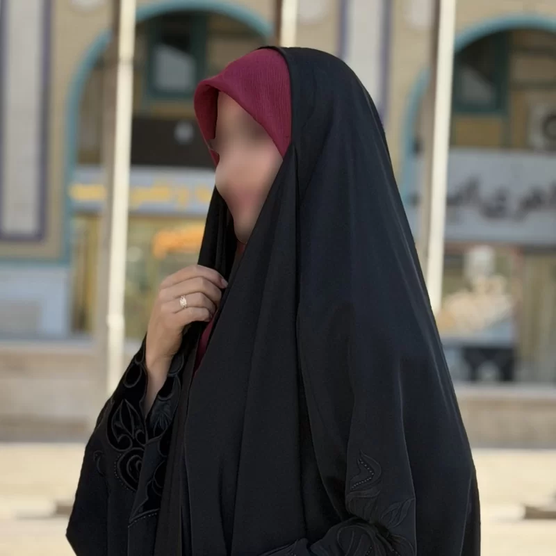 چادر مشکی عربی گلدوزی تریزا کره مدل هلما