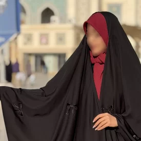 چادر مشکی عربی گلدوزی تریزا کره مدل پاپیون پخش