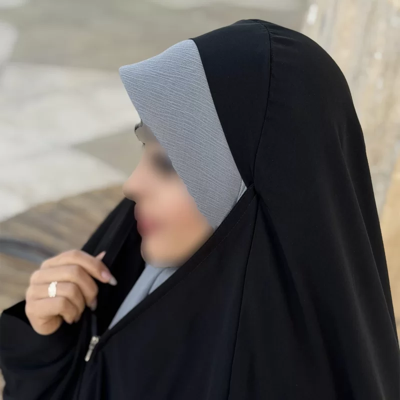 چادر مشکی عربی ساده کرپ پورشه مدل بحرینی