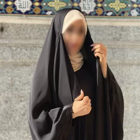 چادر مشکی عربی گلدوزی تریزا کره مدل حنا