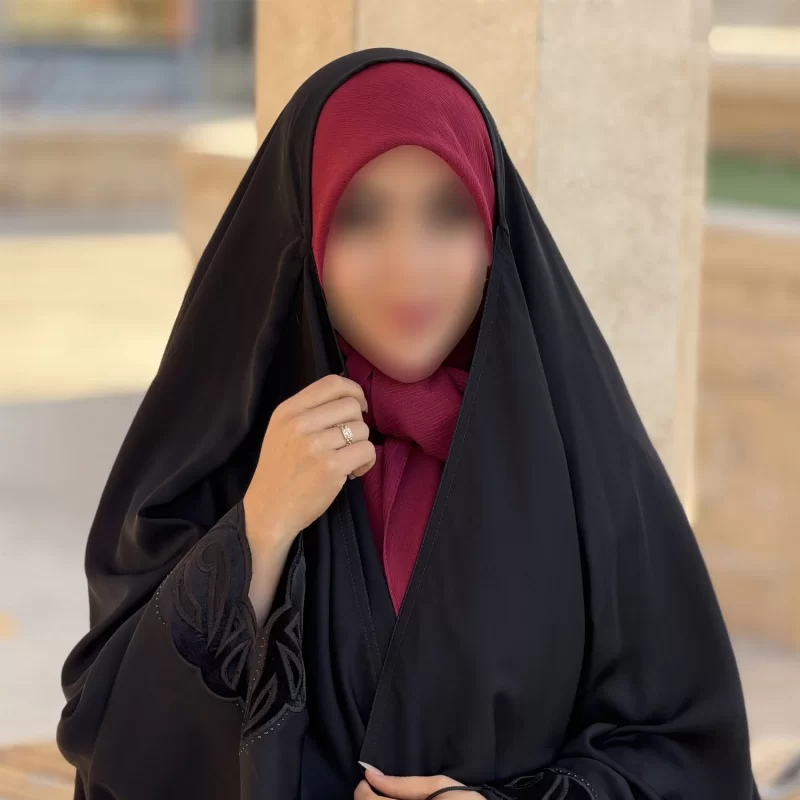 چادر مشکی عربی گلدوزی تریزا کره مدل شیما