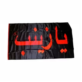 پرچم مشکی حرم حضرت زینب (س) متبرک به حرم