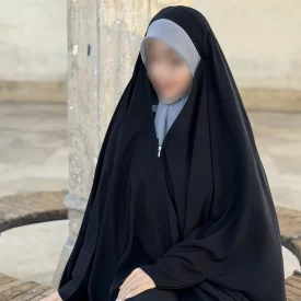 چادر مشکی عربی ساده کرپ پورشه مدل بحرینی