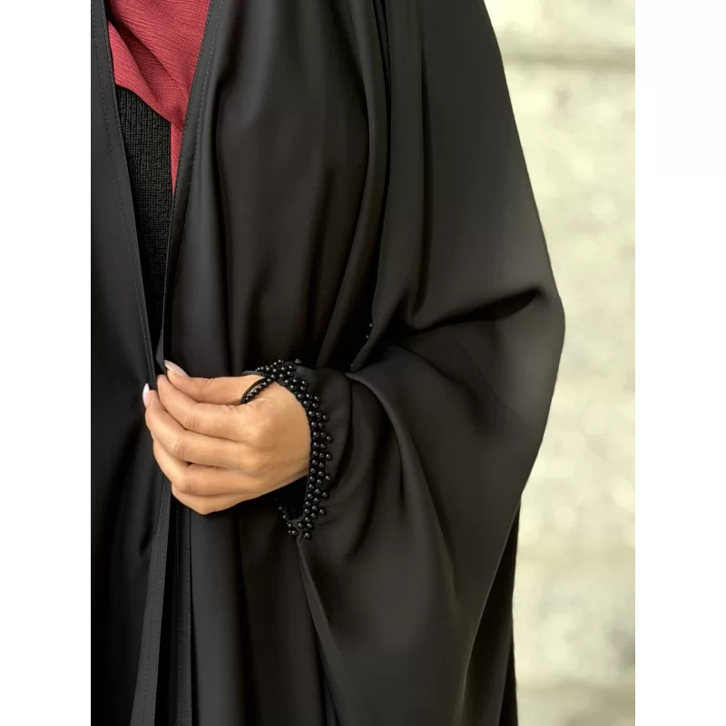 چادر مشکی عربی جواهر دوزی تریزا کره مدل مهستان