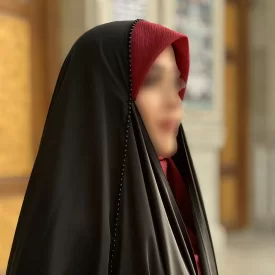 چادر مشکی عربی جواهر دوزی کرپ پورشه مدل مهستان