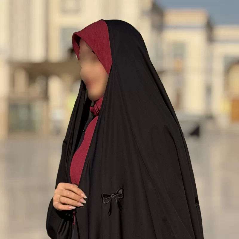 چادر مشکی عربی گلدوزی تریزا کره مدل پاپیون پخش